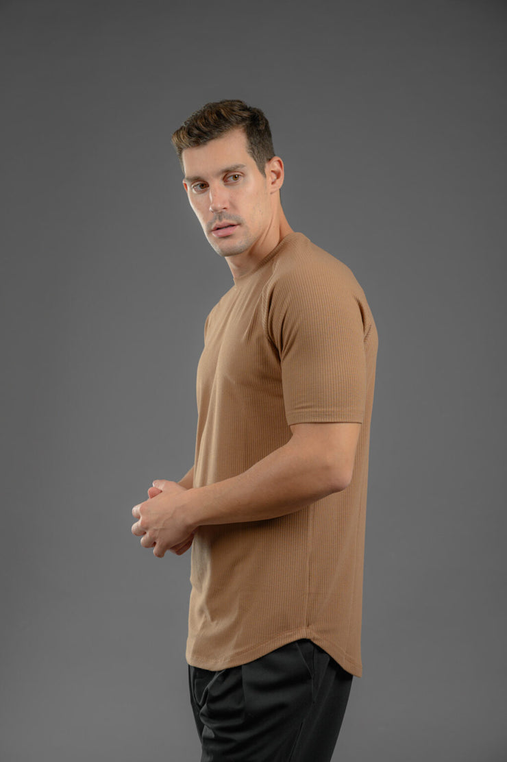 Vittorio Ripple T-Shirt Caramel